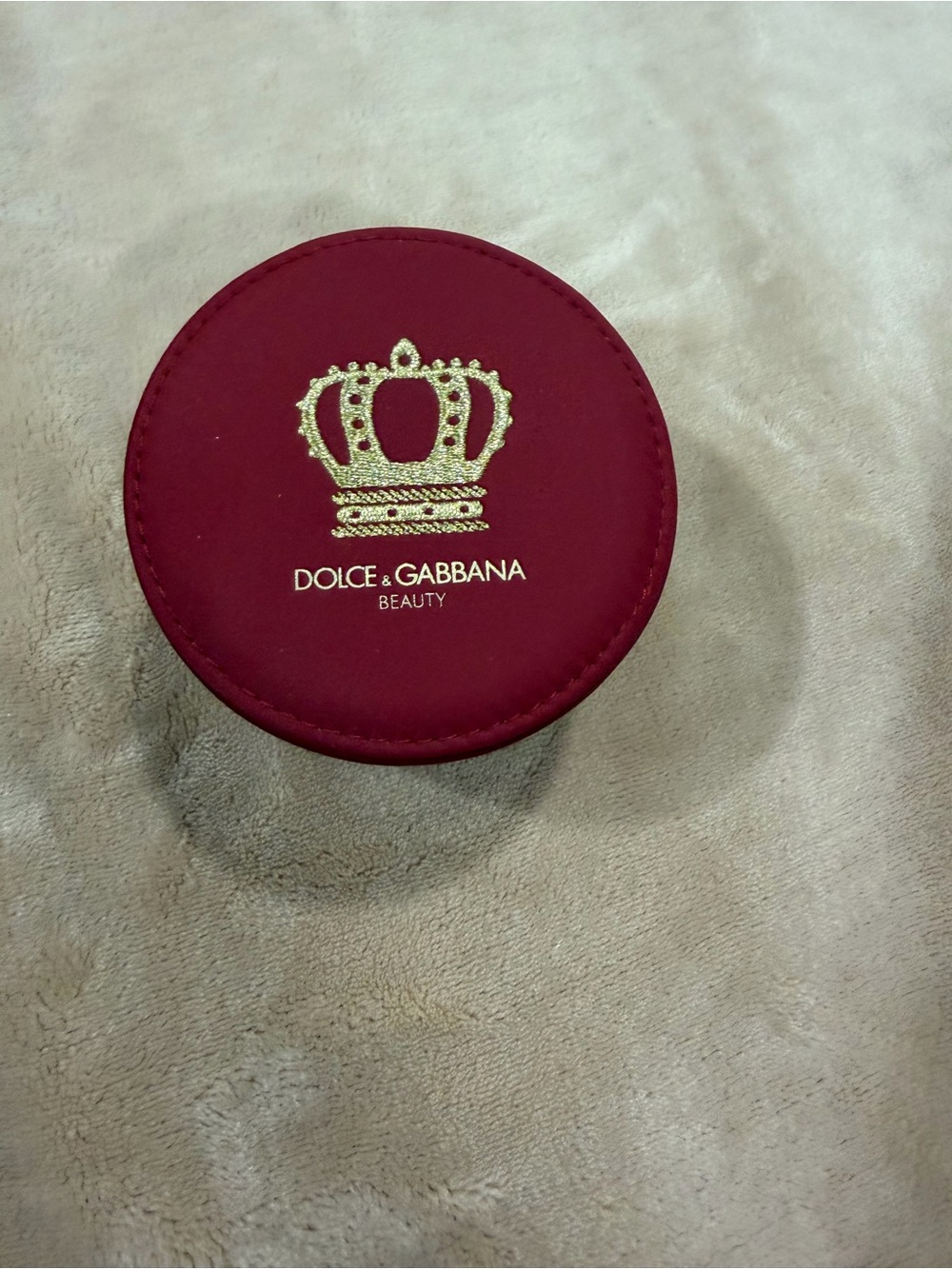 Dolce & Gabbana Burgundy Ring Travel Compact Case